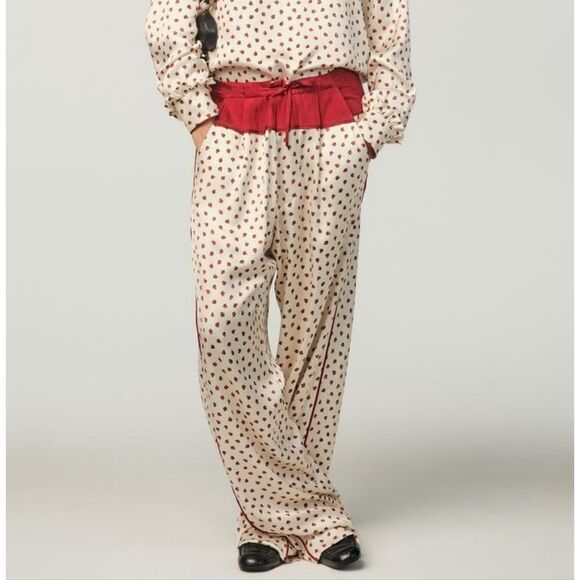 Zara STRAWBERRY PAJAMA PANTS X STEFANO PILATI size S New - Picture 1 of 10